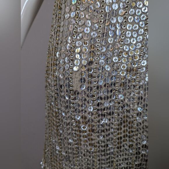 Alice + Olivia Sequin Shift Dress – Size 2 – 100% Silk Lined - Picture 8 of 10